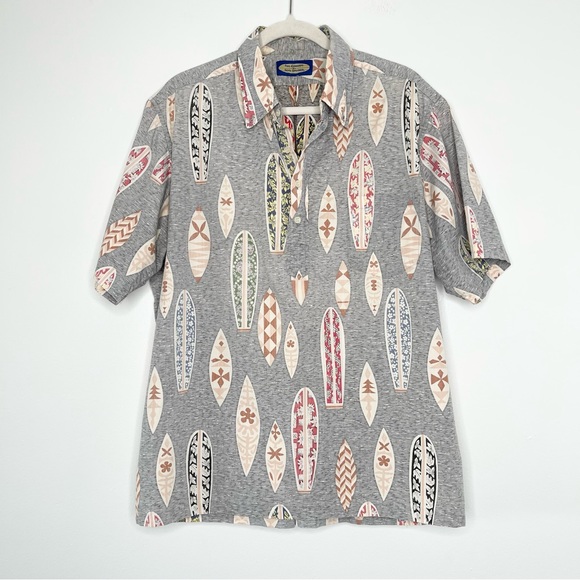 Reyn Spooner PHIL EDWARDS All-over Hawaiian Aloha Shirt, Made in Hawaii, Men's M /eaa443109